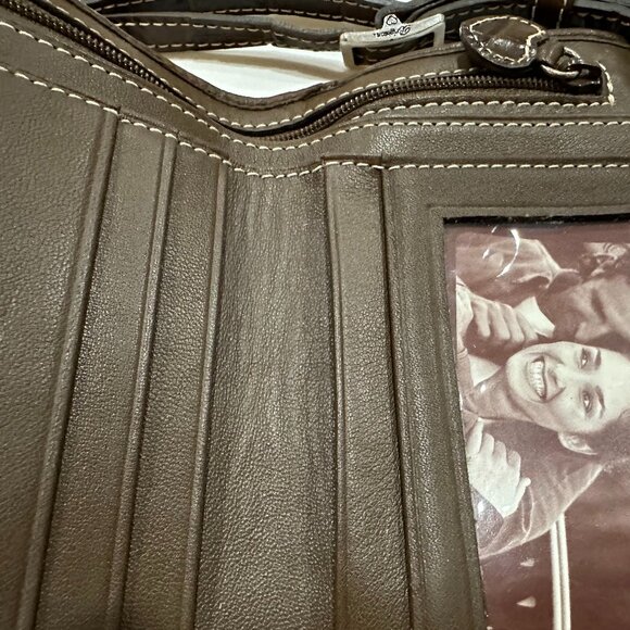 Brighton Bella Luna Small Leather Wallet Clutch Crossbody Brown - Picture 4 of 6